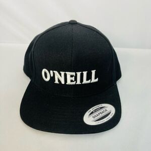 O'Neill Men's Hat Black White Adjustable Baseball Snapback Cap
